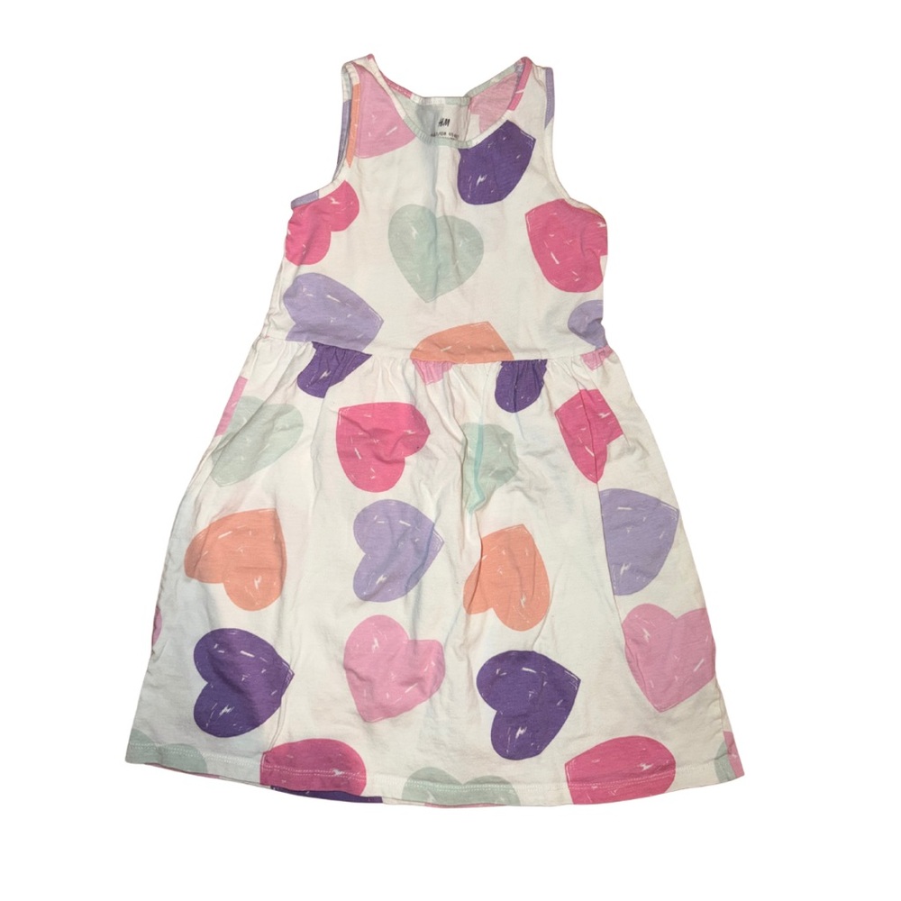 H&M Sleeveless Dress with Heart Pattern